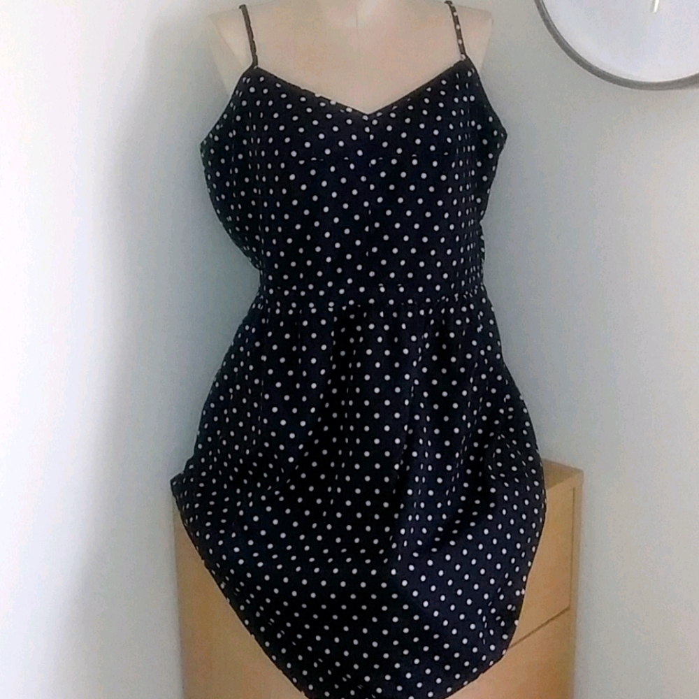J. Crew Polka Dot Spaghetti Strap Dress